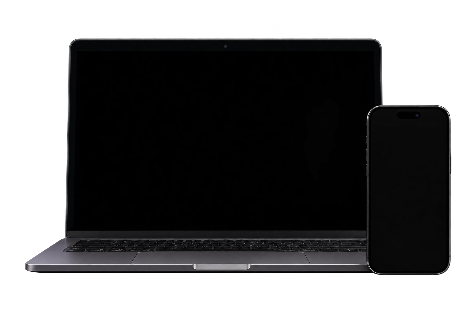 Photorealistic MacBook and iPhone